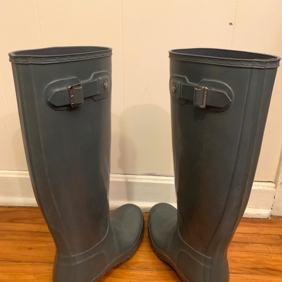 Hunter Shoes Hunter Grey Rain Boots Matte Grey Poshmark
